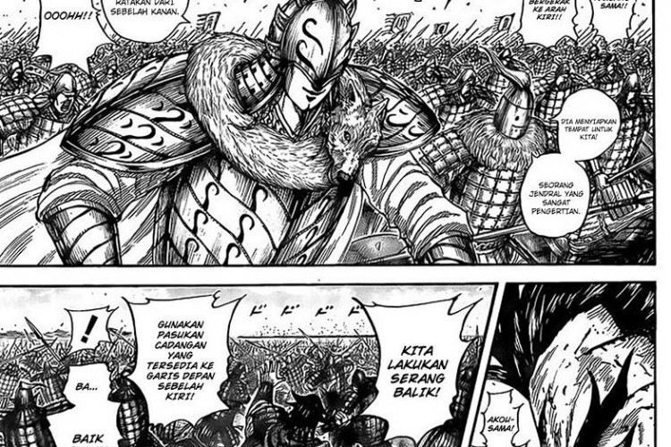 Baca Manga Kingdom Chapter 781 Bahasa Indonesia, Spoiler: Shin Akan melawan Futei atau Kaine