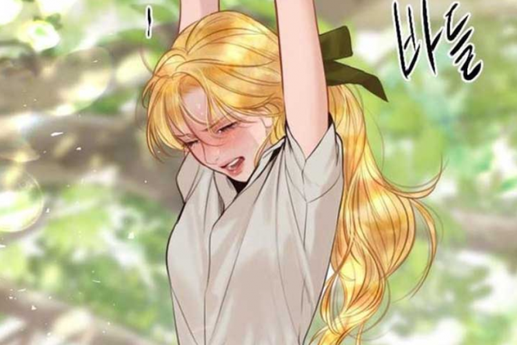 Spoilers del Manhwa Cry, or Better Yet, Beg Capítulo 34 en Español, Layla mira fijamente a Duke