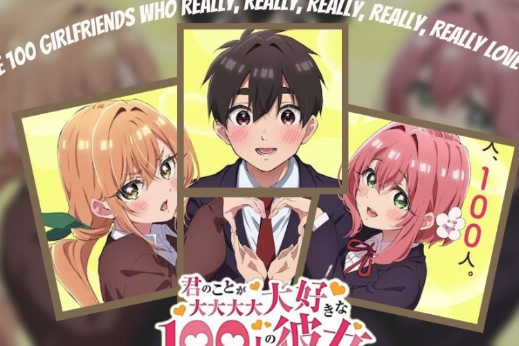 Sinopsis Anime Kimi no Koto ga Daidaidaidaidaisuki na 100-nin no Kanojo (2023), Kisah Cowok SMA Hoki yang Gaet 100 Pacar Sekaligus!