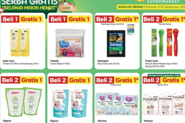 Katalog Promo TIP TOP Supermarket September 2024, Harga Super Heboh! Belanja Jadi Makin Hemat