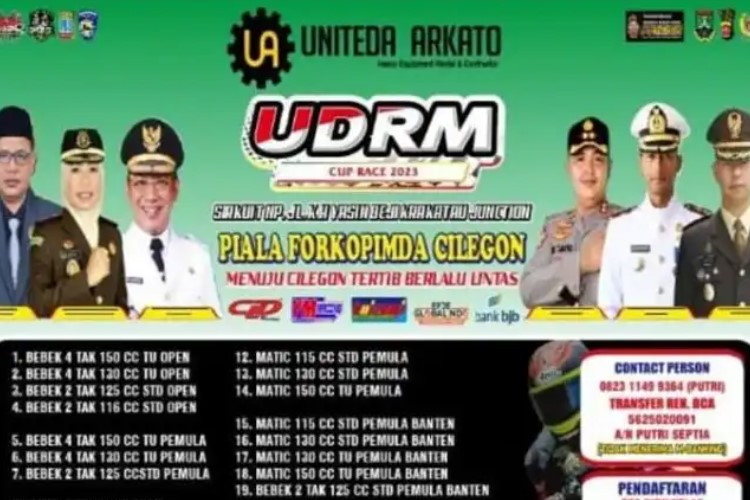 Tancap Gas! UDRM Cup Race 2023 Cilegon Siapkan Hadiah Rp 5 Juta Buat Juara Umum Balapan