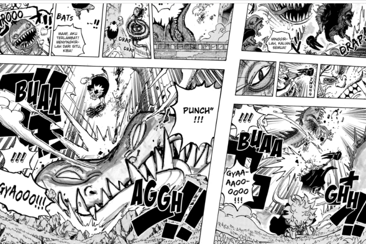 Spoiler dan Link Manga One Piece Chapter 1143 Bahasa Indonesia, Kembali Menegangkan! Serangan Kiba dan Saul