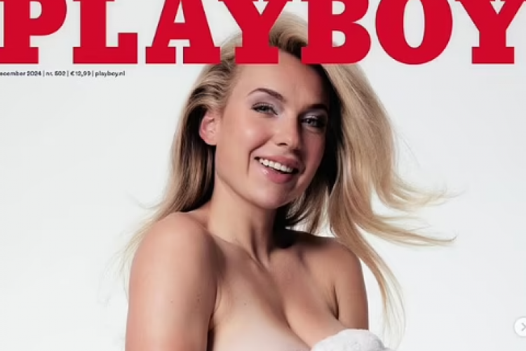 Vídeos virales de Joy Beune en Telegrama MP4,posando para la portada de la revista Playboy