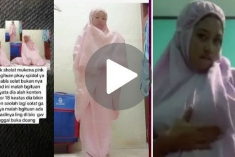 Video Wanita Pakai Mukena Pink Viral, Main Pakai Spidol Bikn Warganet Tercengang!