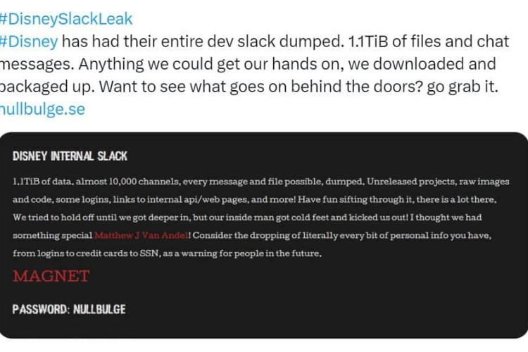 Viral Disney Get Hacked, Data Breach Have Leaked 1.1 TB Includes Unannounced Projects