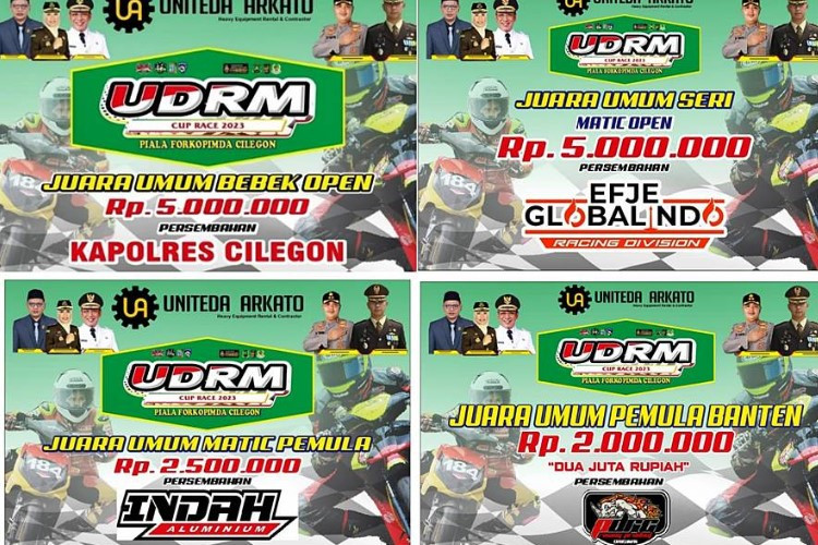 Event Balap Cilegon Tahun 2023 UDRM Cup Race Siap Hadir 11 – 12 November Dengan Total Hadiah Sampai 200 Juta