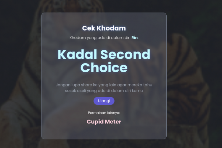 Link Cek Khodam Online yang Viral di Tiktok, Begini Cara Mainnya yang Mudah Banget!