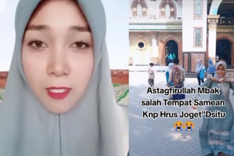 Viral! Wanita Joget India di Halaman Masjid Syaikhona Kholil Bangkalan, Beri Klarifikasi Minta Maaf